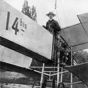 Santos Dumont ve svém letounu 14 bis